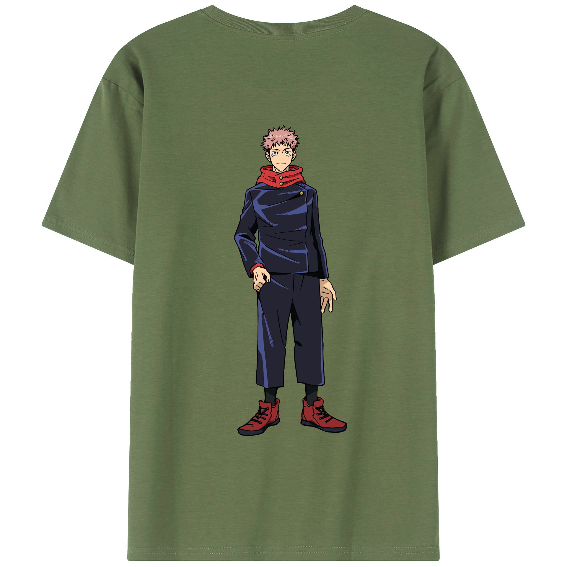 （画像用） 呪術廻戦 Jujutsu Kaisen 綿100％ メンズ半袖Tシャツ（バックプリント） 通気性